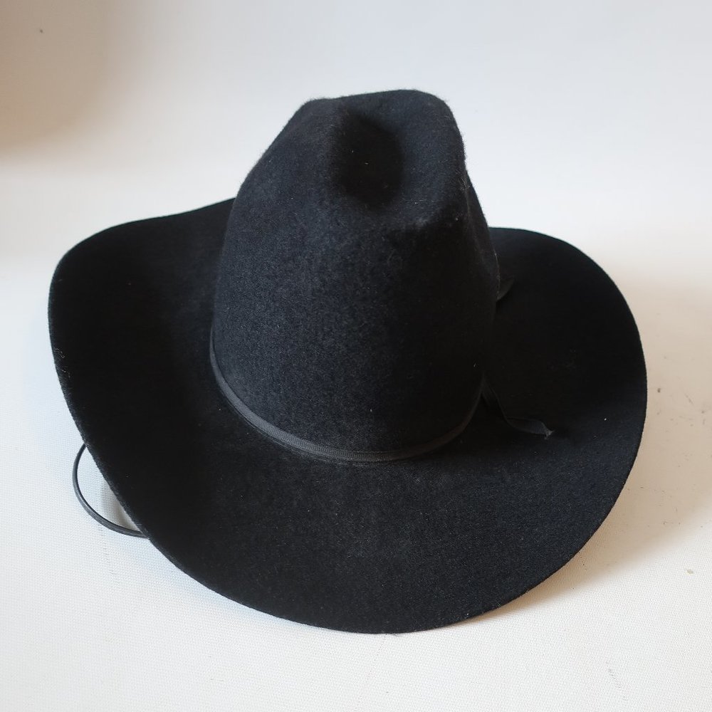 DINGO BLACK WESTERN HAT 58 US/7.25 *